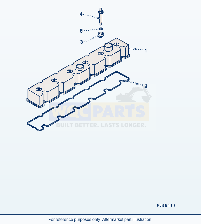 Komatsu WA380-5-SN Head Cover parts diagram