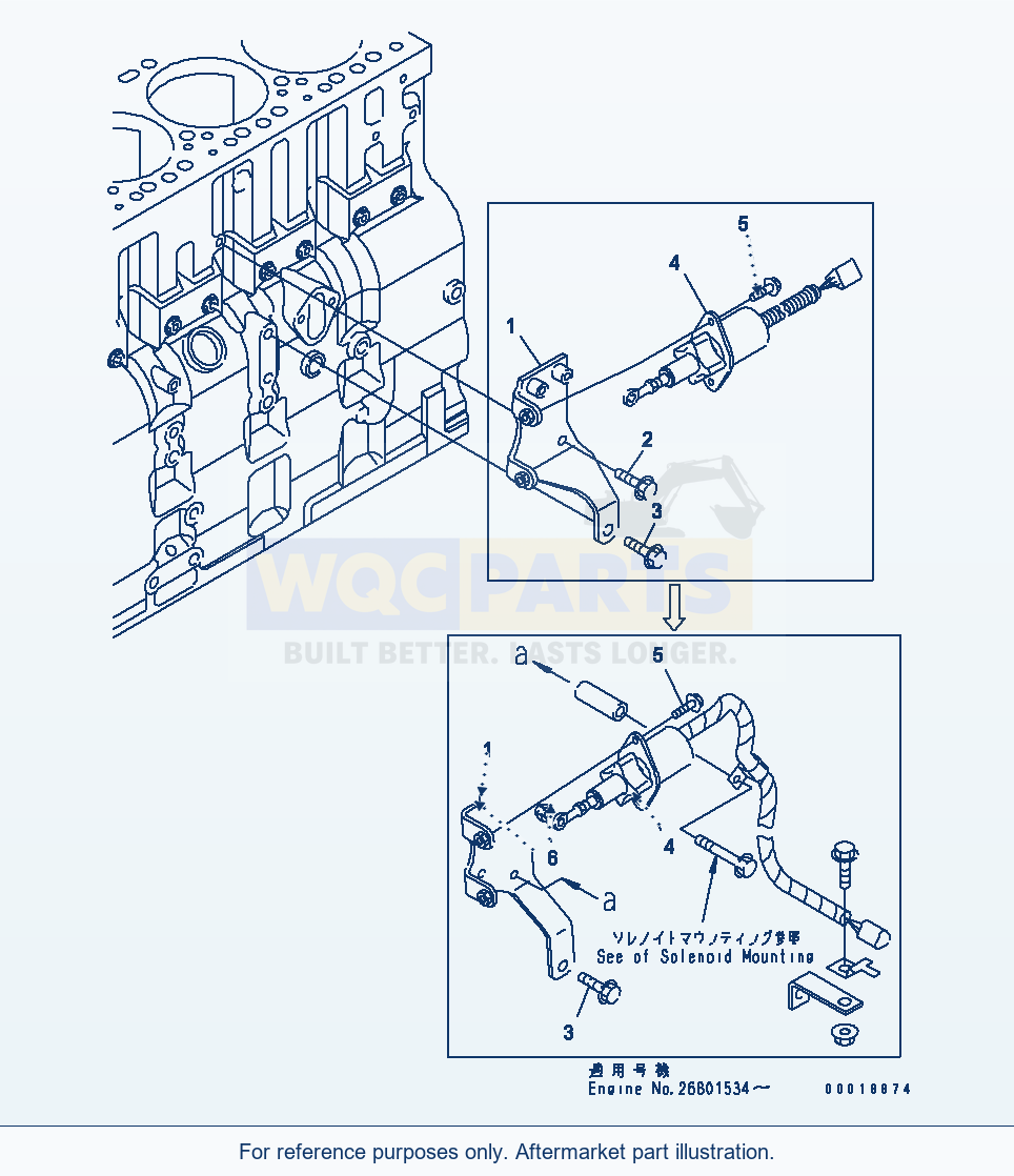 Komatsu WA380-5-SN Solenoid parts diagram