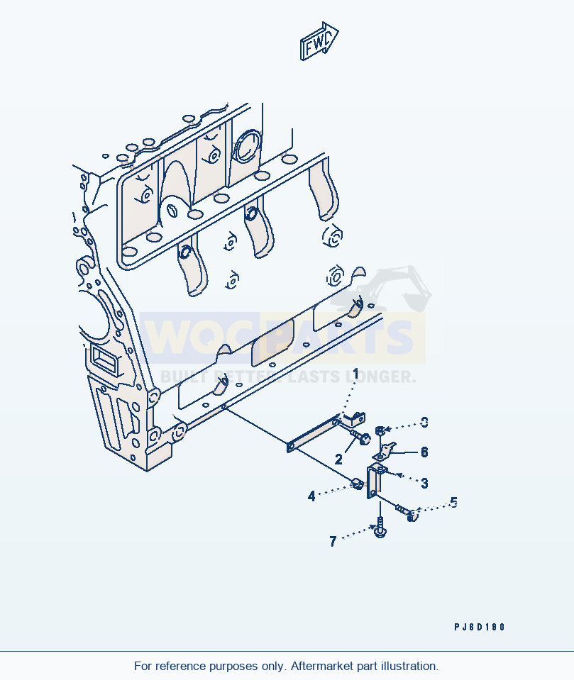 Komatsu WA380-5-SN Starting Motor Related Parts(#26800007-) parts diagram