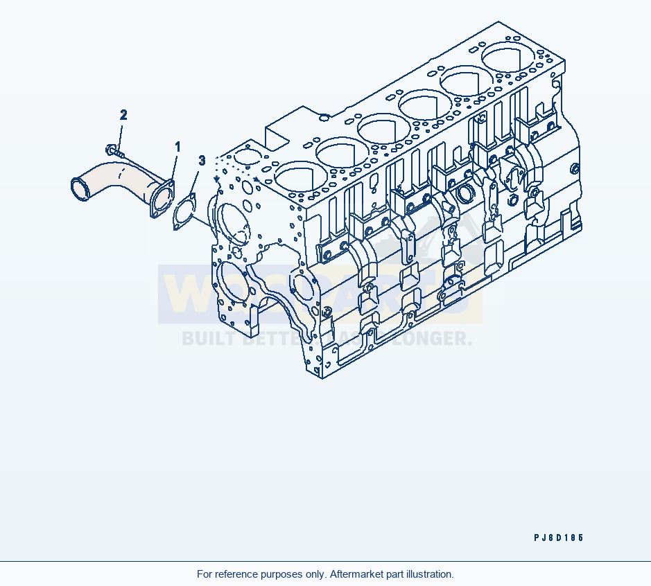 Komatsu WA380-5-SN Water Inlet Connection(#26800007-) parts diagram