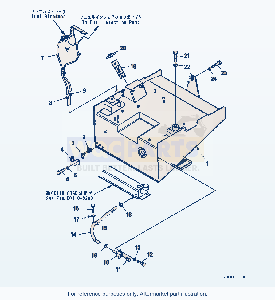 Komatsu WA380-5-SN Fuel Tank (For Log Weight) parts diagram