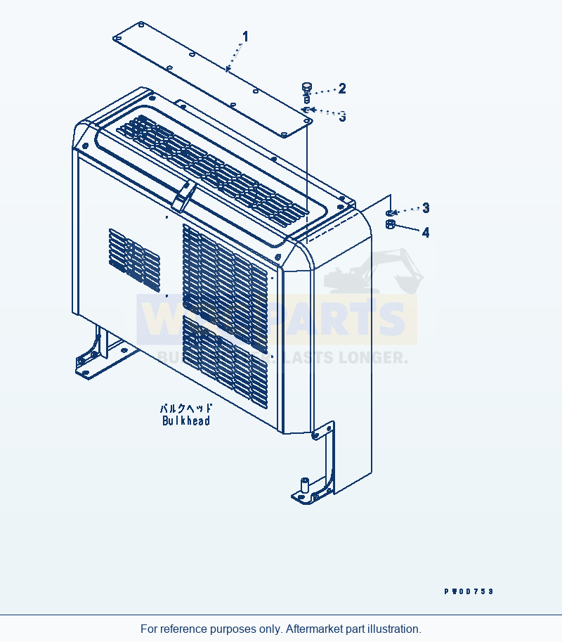 Komatsu WA380-5-SN Bulkhead (Snow Removing Spec.) parts diagram