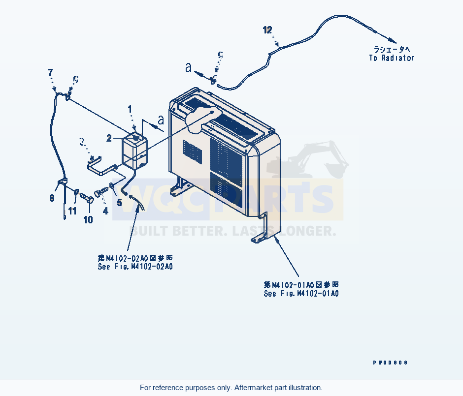 Komatsu WA380-5-SN Bulkhead (Subtank) parts diagram