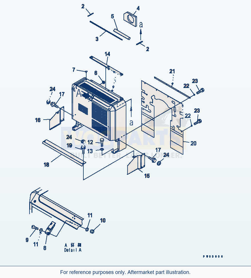 Komatsu WA380-5-SN Bulkhead parts diagram