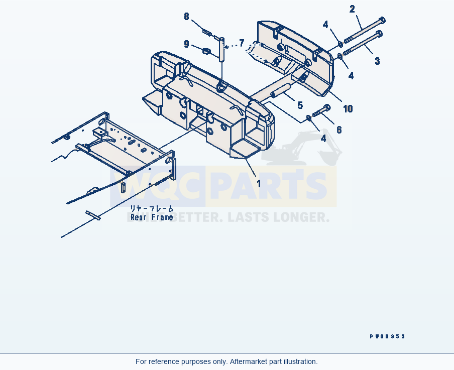 Komatsu WA380-5-SN Counter Weight (With Addtional Weight) parts diagram
