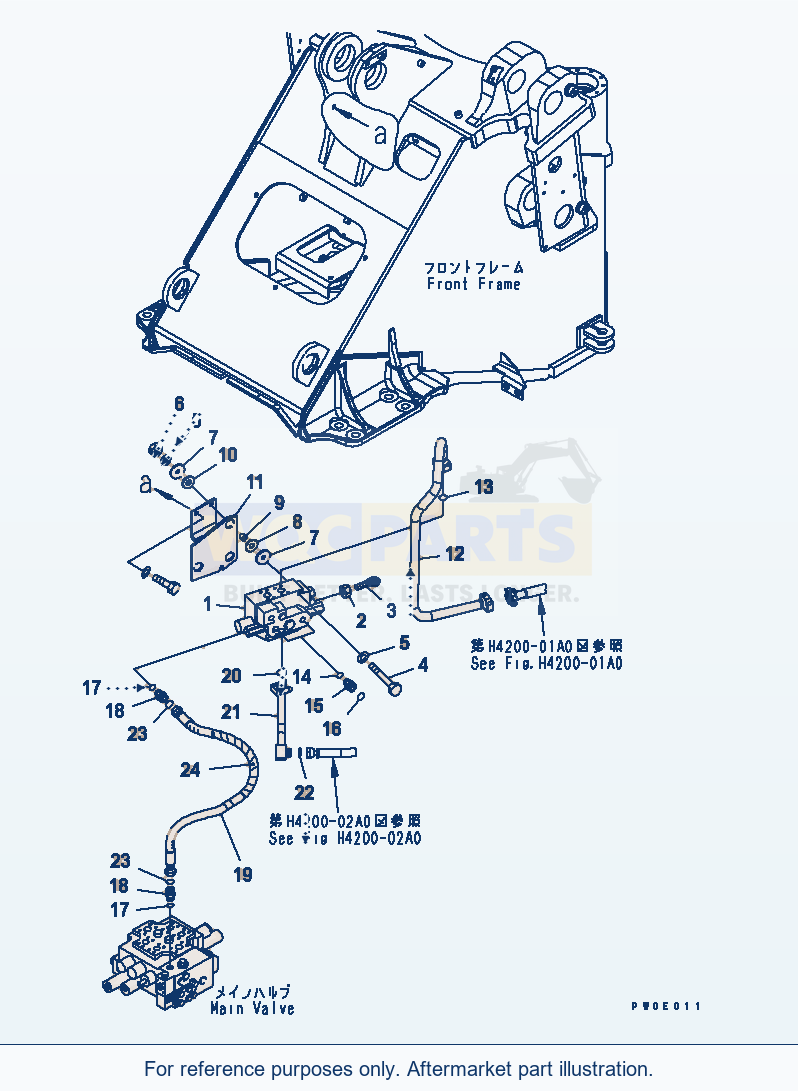 Komatsu WA380-5-SN Steering Deamand Valve parts diagram