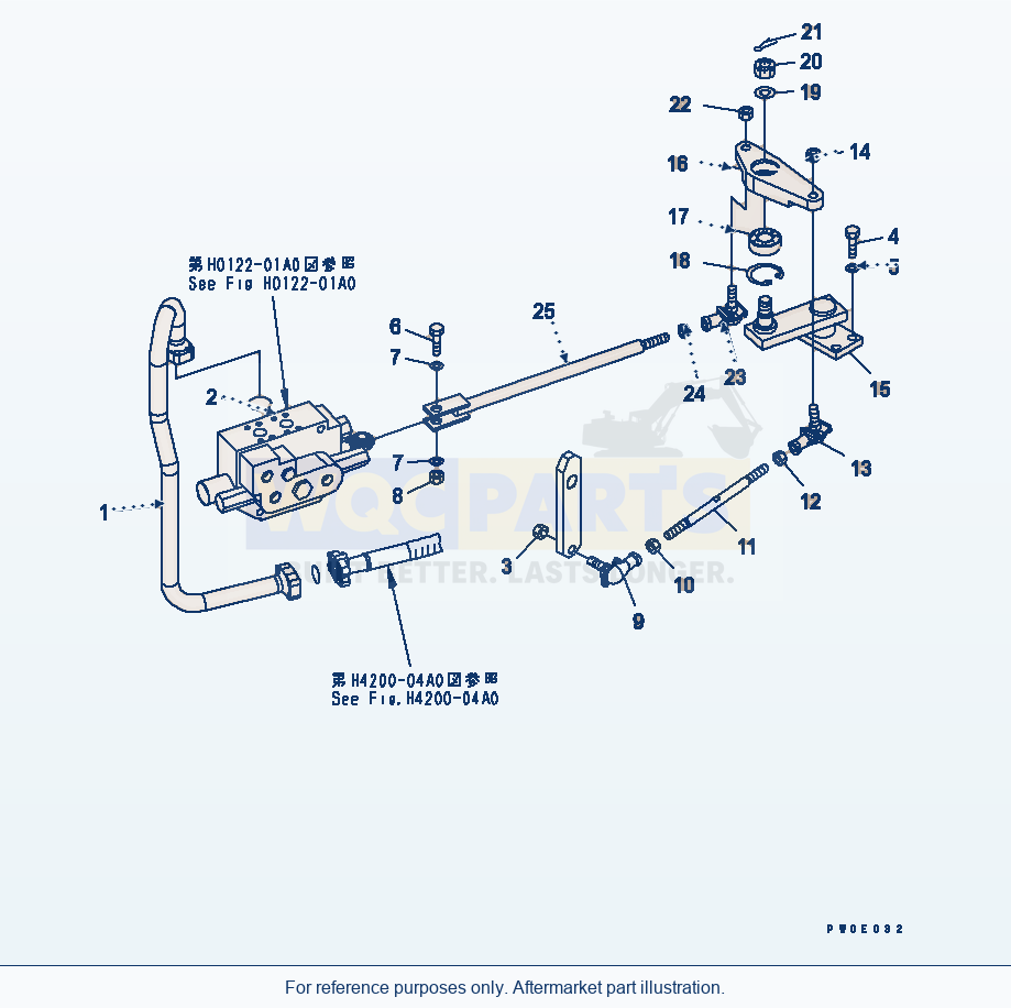 Komatsu WA380-5-SN Steering Line (Steering Linkage) parts diagram