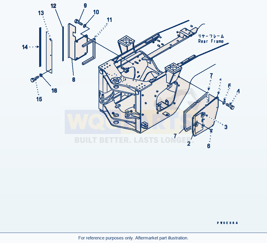 Komatsu WA380-5-SN Bar Lock And Cover (Side Cover) parts diagram