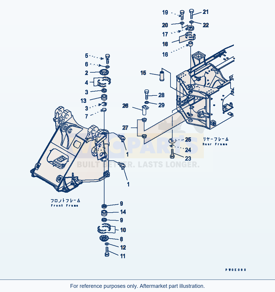 Komatsu WA380-5-SN Hinge Pin parts diagram