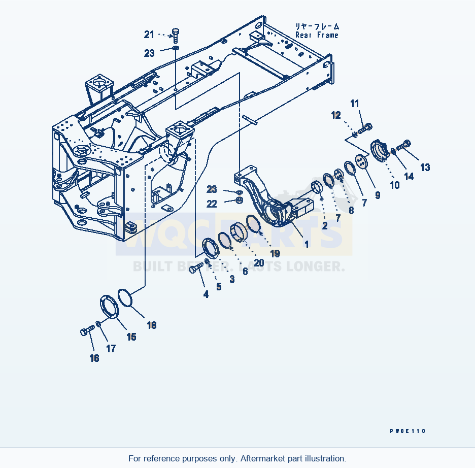 Komatsu WA380-5-SN Rear Axle Support parts diagram