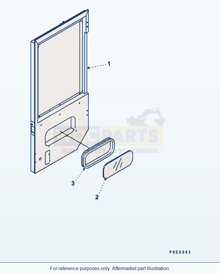 Komatsu WA380-5-SN 2-Persons Cab (Door, L.H.) parts diagram
