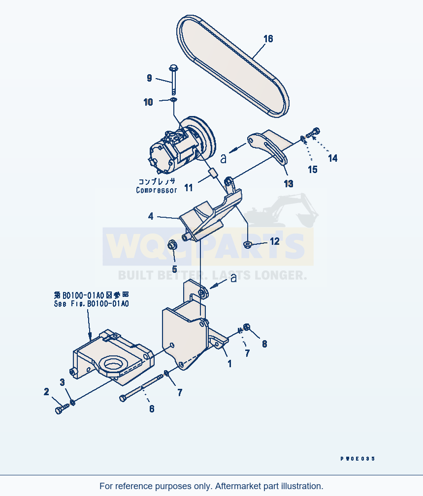 Komatsu WA380-5-SN Air Conditioner (Mounting And Piping) parts diagram