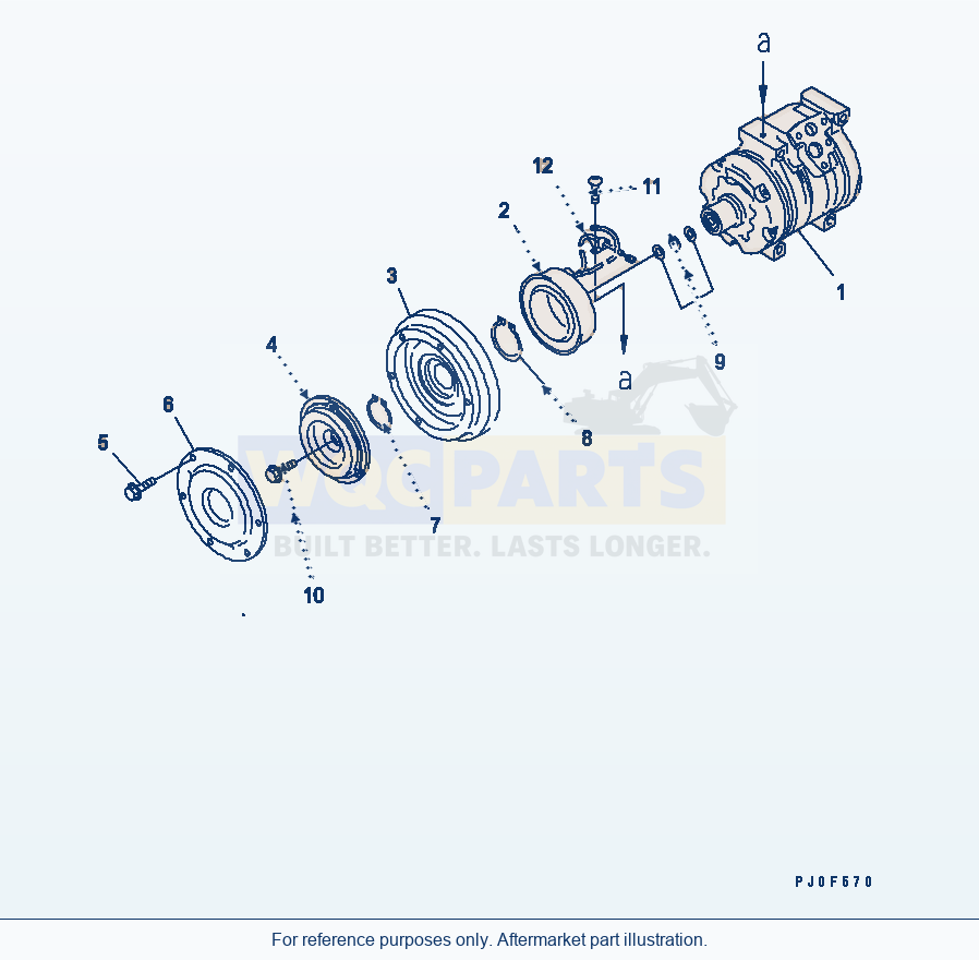 Komatsu WA380-5-SN Compressor Ass'Y (Inner Parts) parts diagram