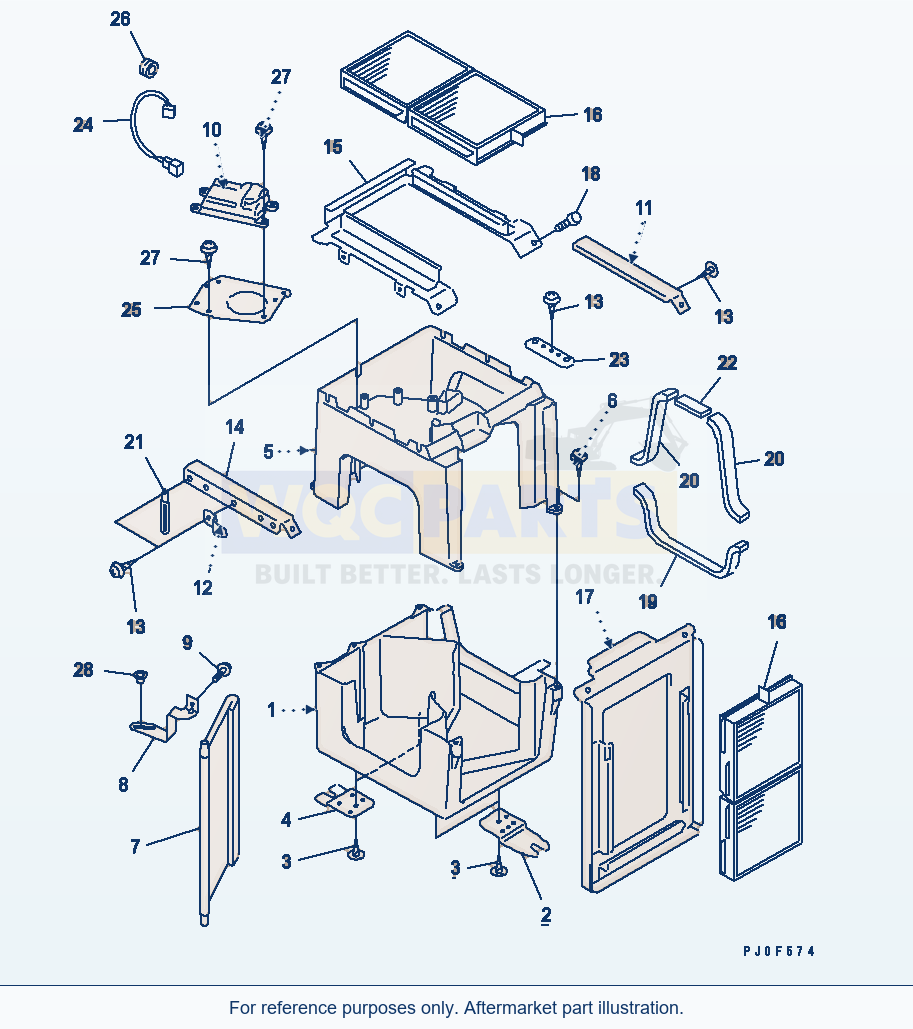 Komatsu WA380-5-SN Damper (Inner Parts) parts diagram