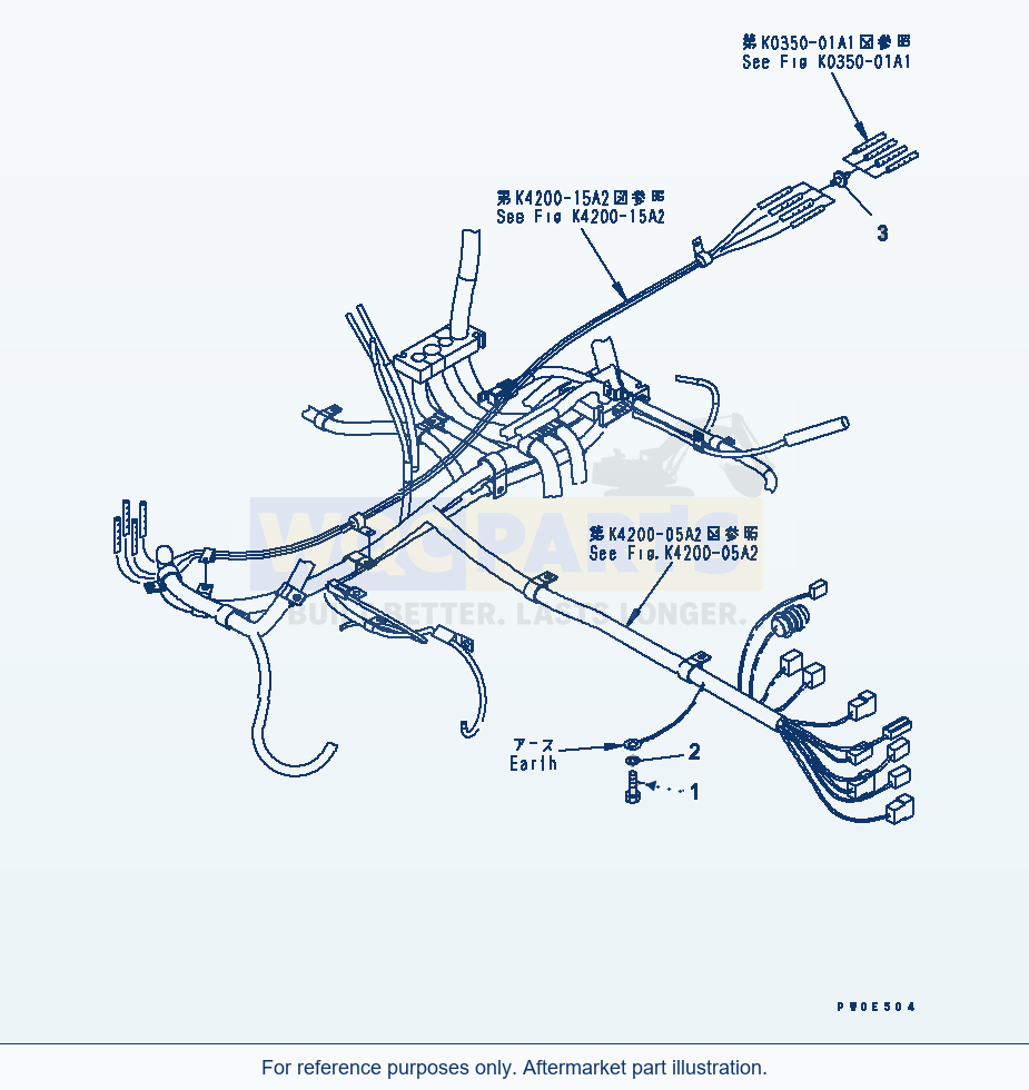 Komatsu WA380-5-SN Earth Mouting And Joint (For 2-Persons Cab) parts diagram