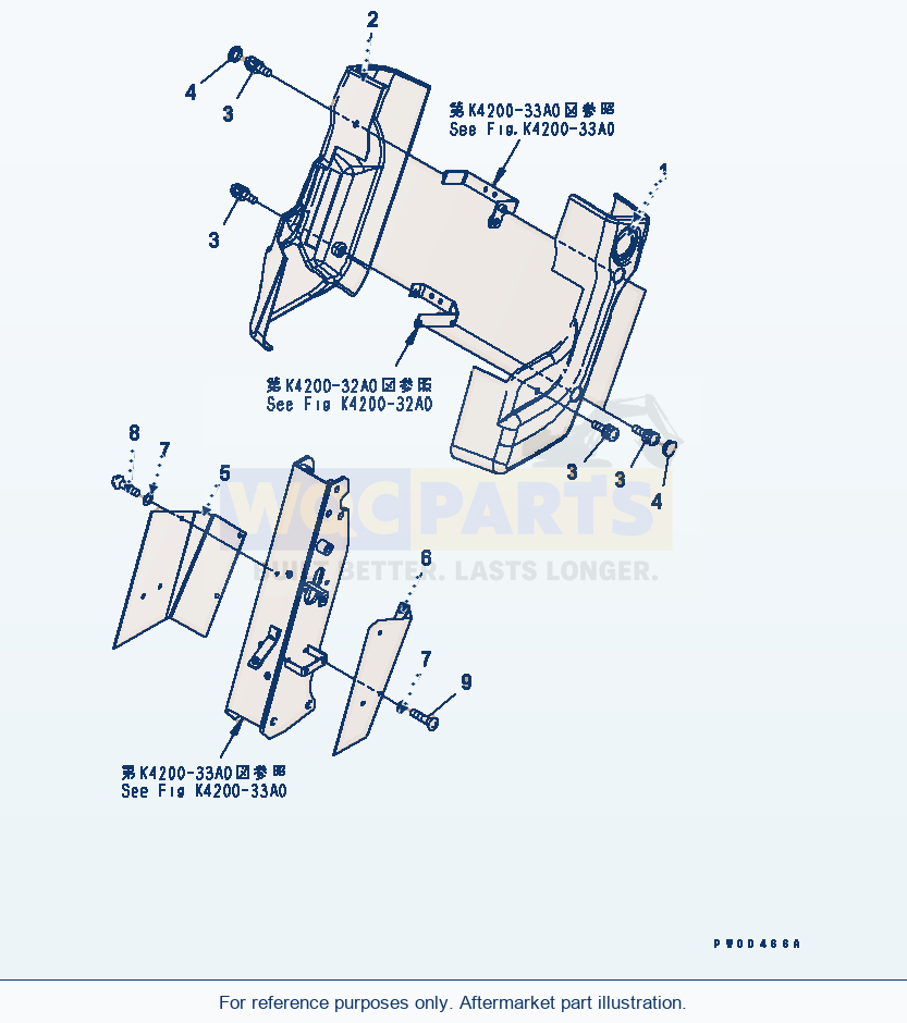 Komatsu WA380-5-SN Floor Frame (Cover) parts diagram