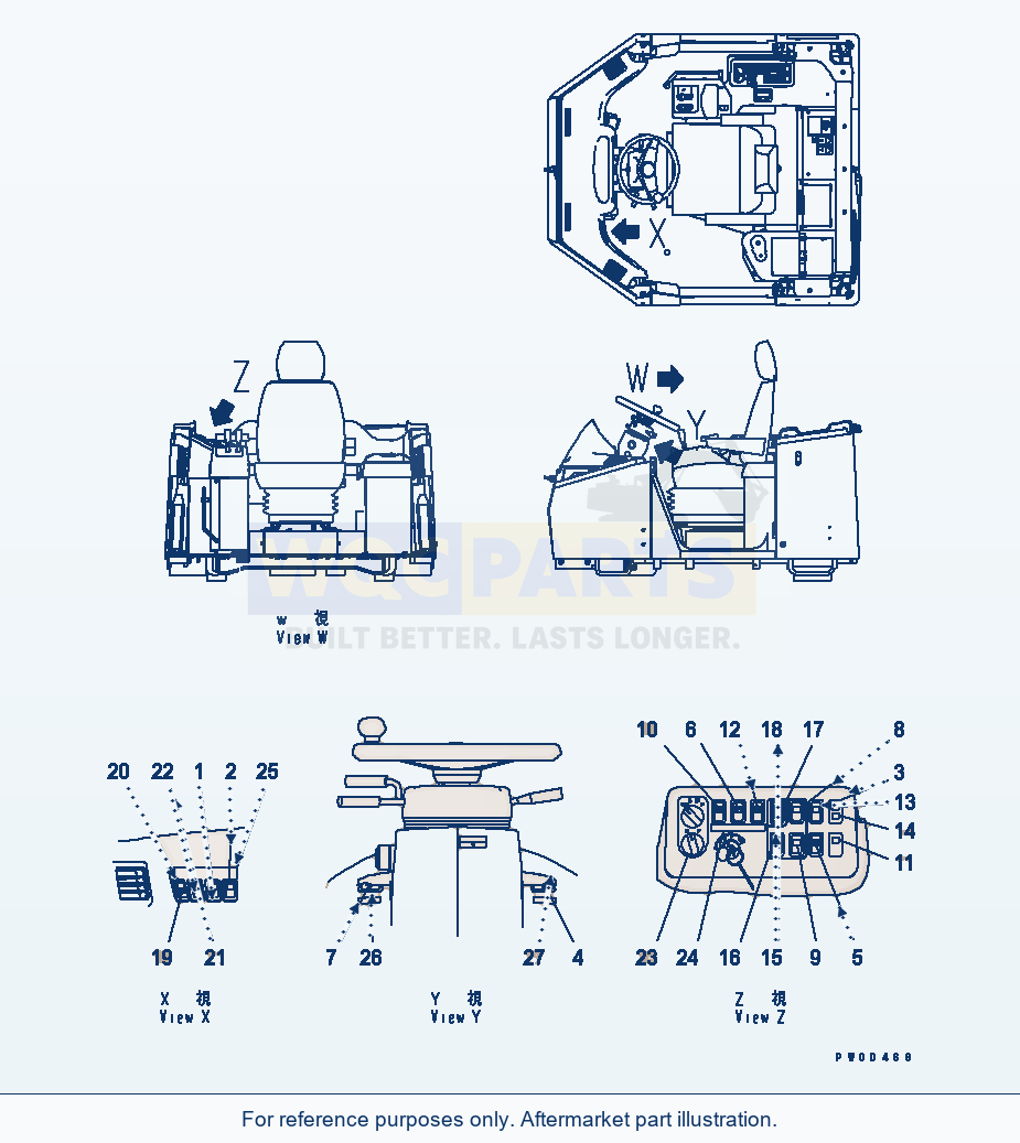 Komatsu WA380-5-SN Floor Frame (Decal) parts diagram