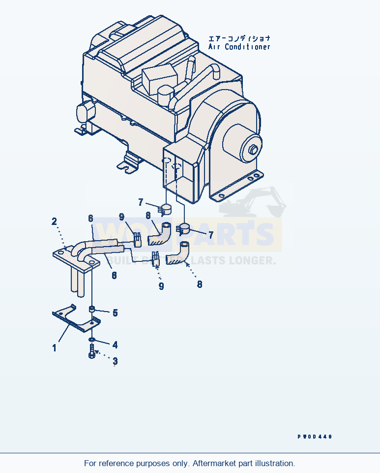 Komatsu WA380-5-SN Floor Frame (Piping) parts diagram