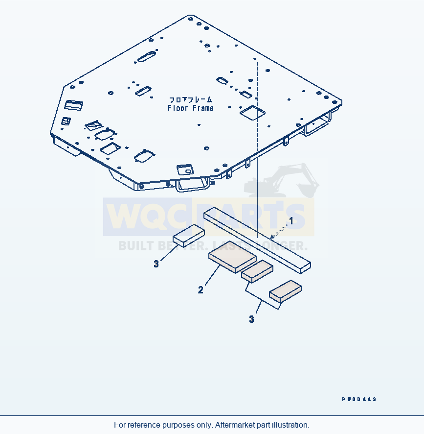Komatsu WA380-5-SN Floor Frame (Sheet) parts diagram