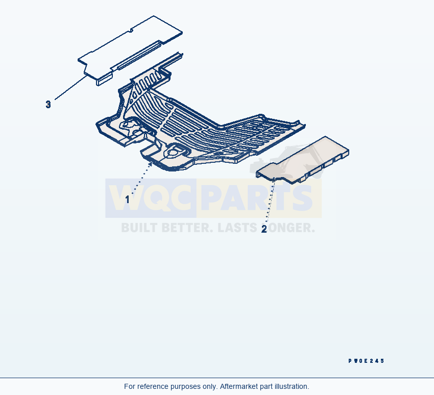 Komatsu WA380-5-SN Floor Mat (For 2-Persons Cab) parts diagram