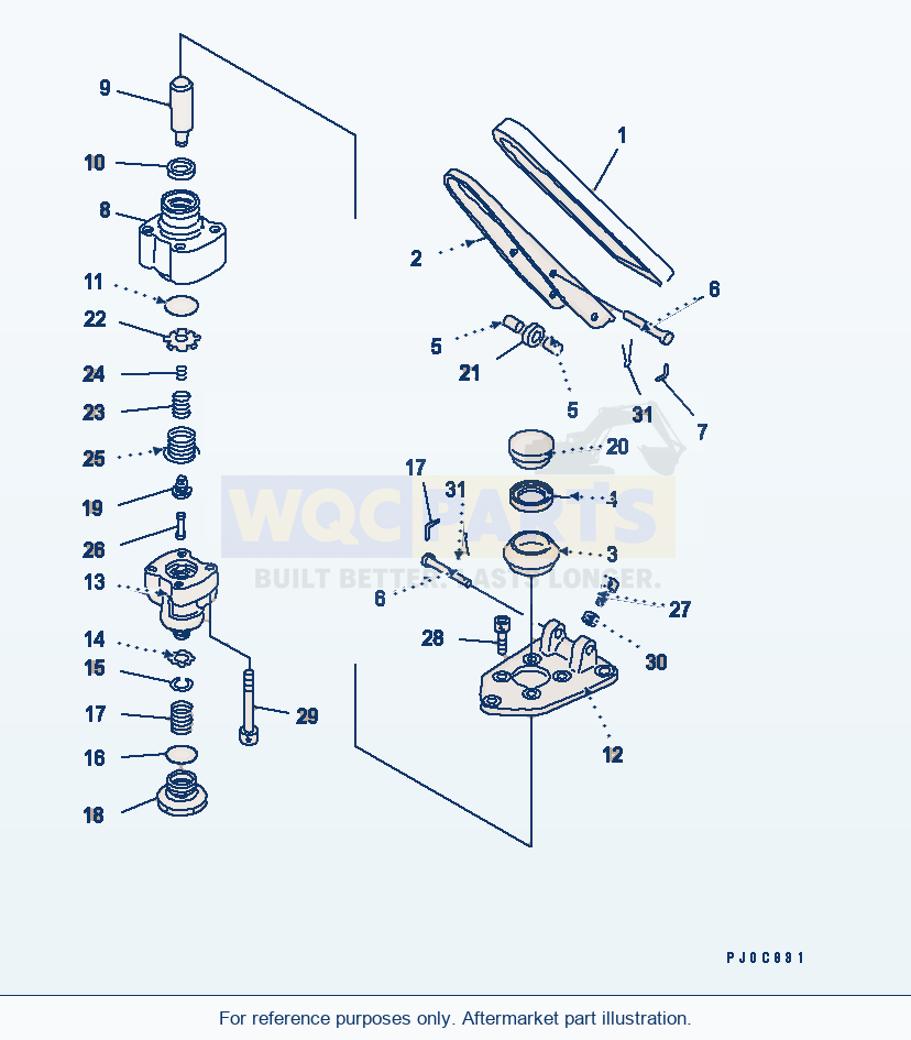 Komatsu WA380-5-SN Single Valve (Inner Parts) parts diagram