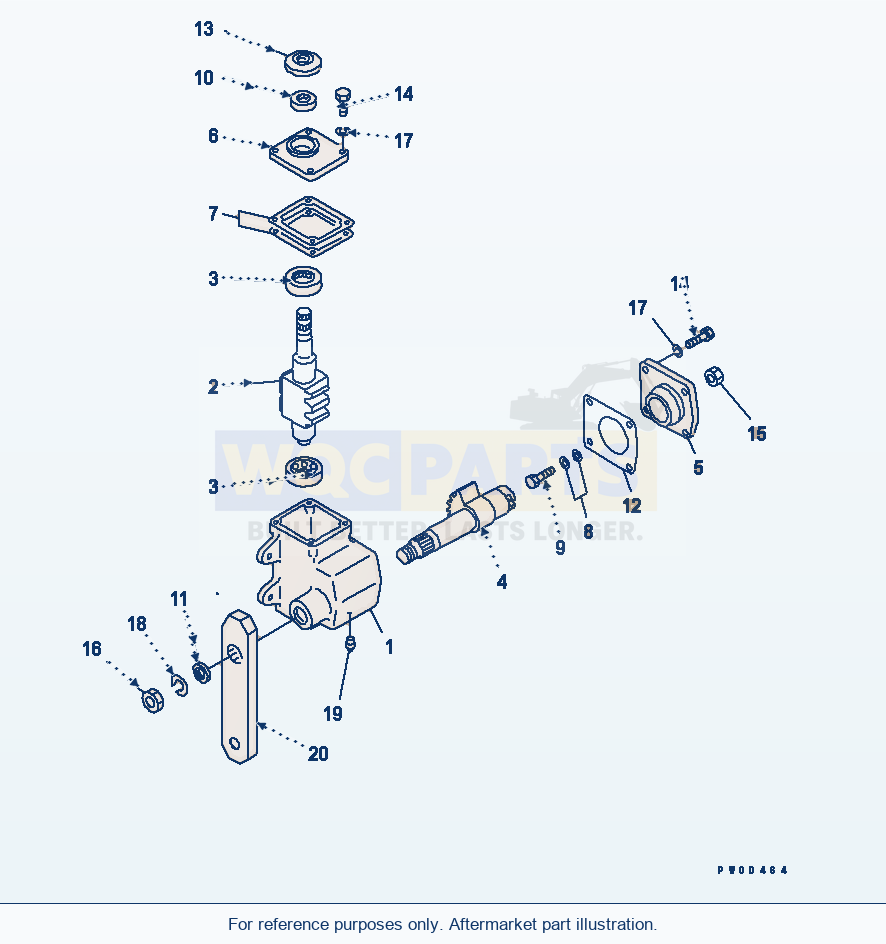 Komatsu WA380-5-SN Steering Wheel And Column (Gear) parts diagram