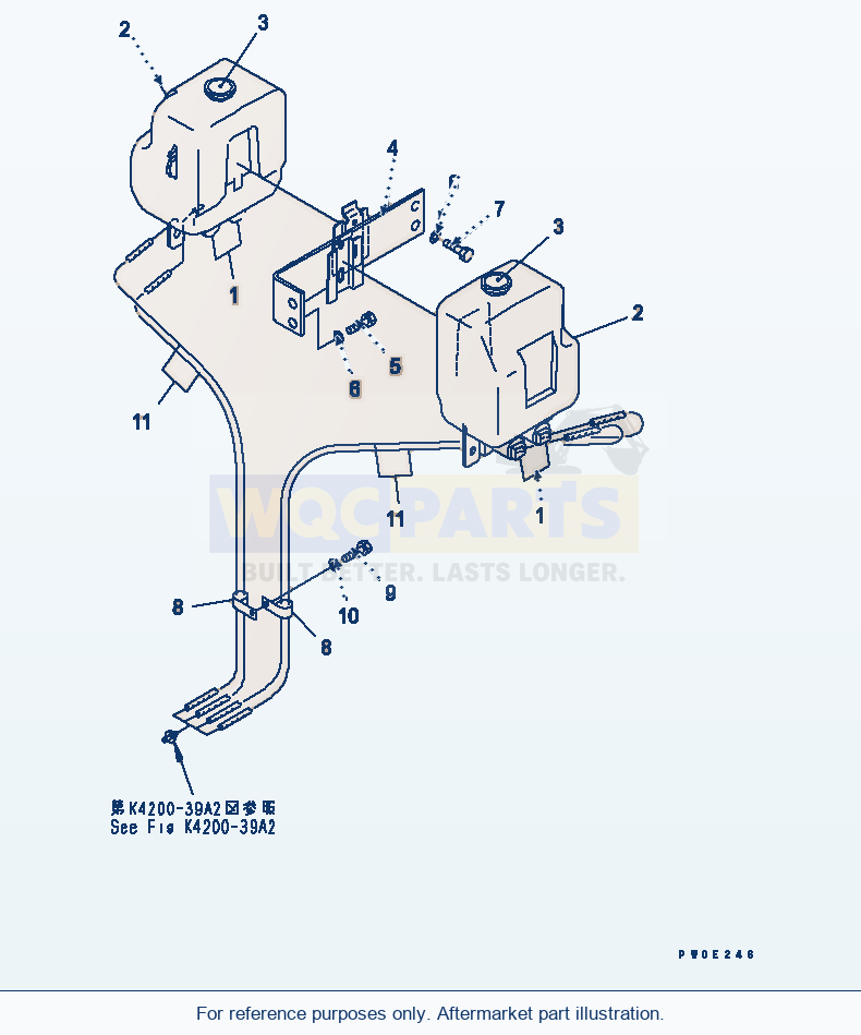 Komatsu WA380-5-SN Window Washer (For 2-Persons Cab) parts diagram