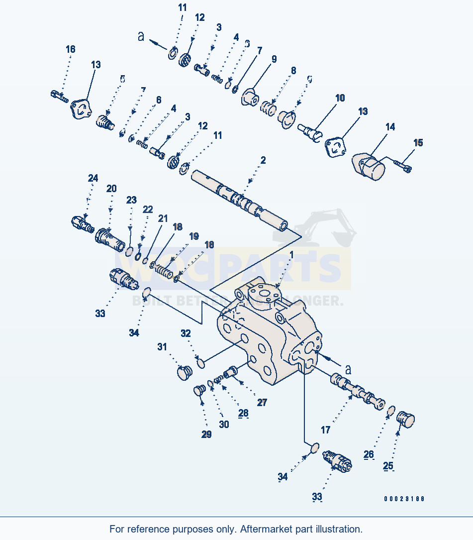 Komatsu WA380-5-SN Steering Valve (Steering Demand Valve) parts diagram