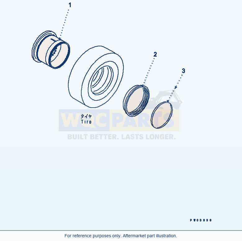 Komatsu WA380-5-SN Rim (For 20.5-25 With Tube Tire) parts diagram