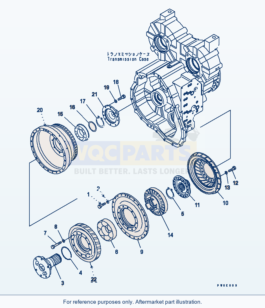 Komatsu WA380-5-SN Torque Converter parts diagram