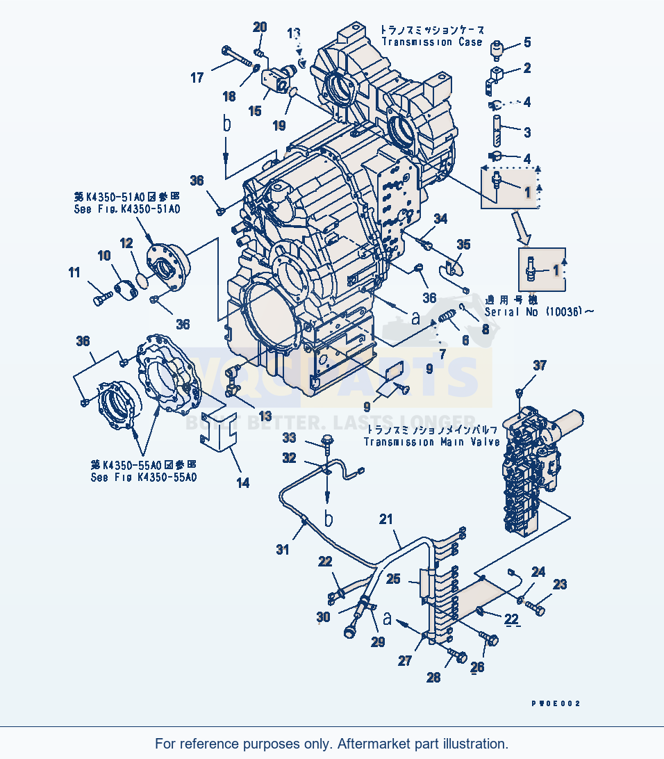 Komatsu WA380-5-SN Transmission (Accessory) parts diagram
