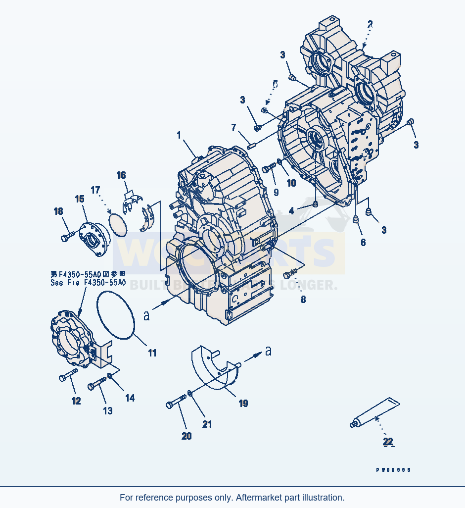 Komatsu WA380-5-SN Transmission (Transmission Case) parts diagram