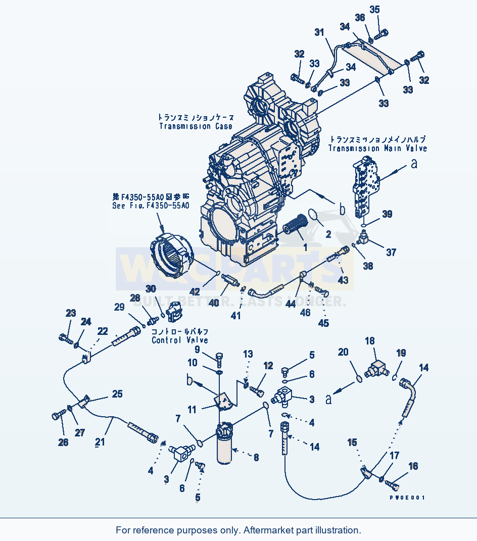 Komatsu WA380-5-SN Transmission (Transmission Piping) parts diagram