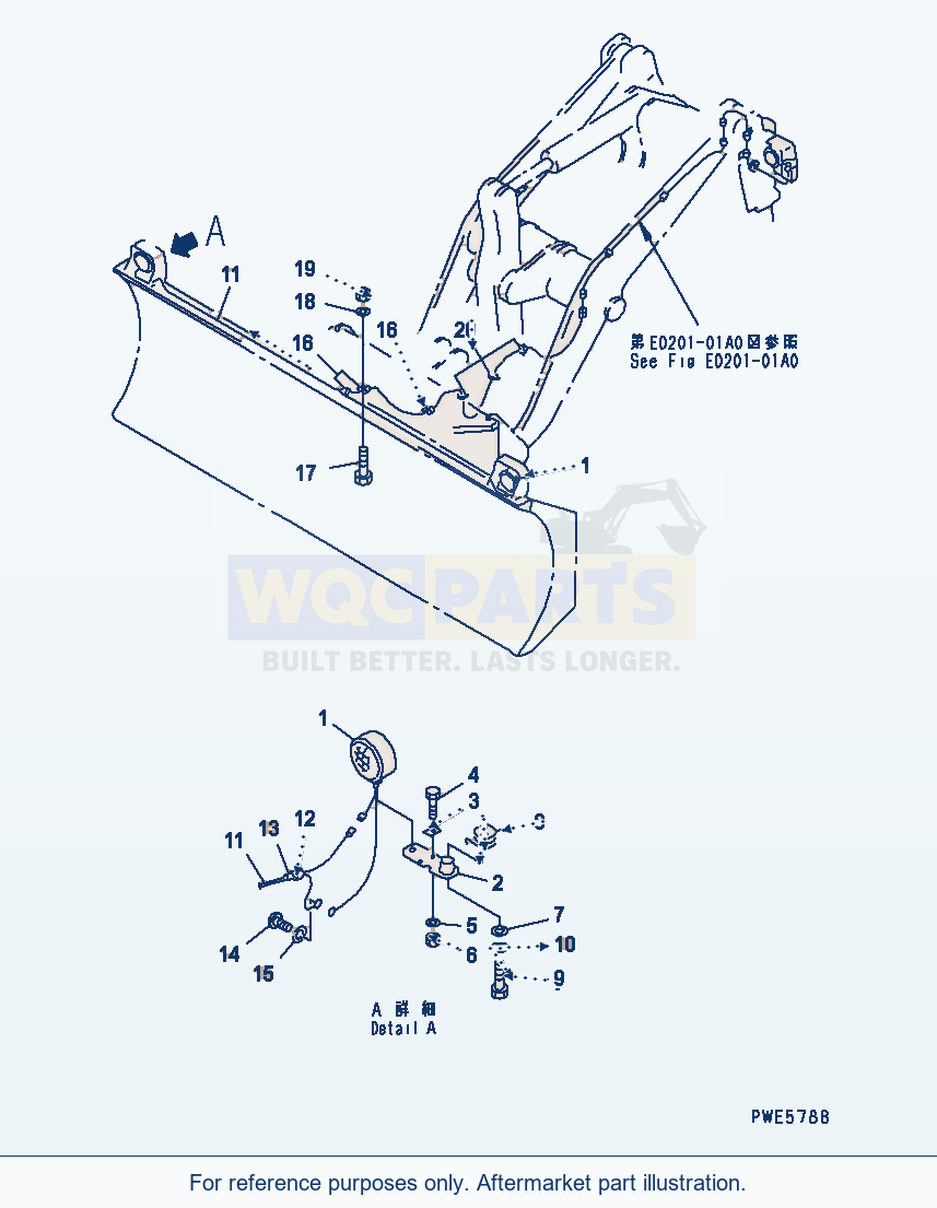 Komatsu WA380-5-SN Blade (P.A.P.) (Vehicle Inspection Parts) parts diagram