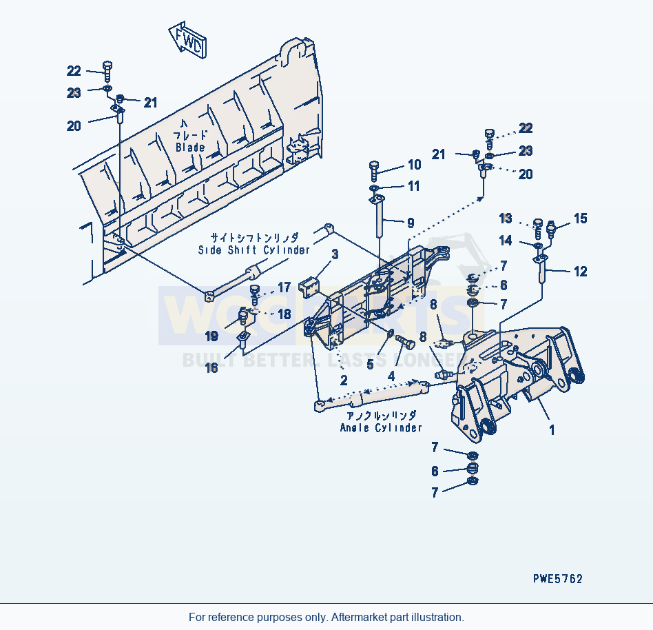 Komatsu WA380-5-SN Blade (S.P.A.P.) (Carrier) parts diagram