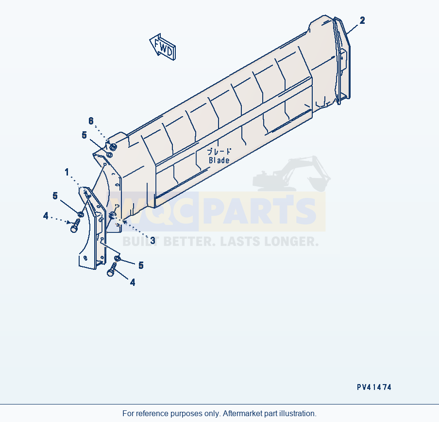 Komatsu WA380-5-SN Blade (S.P.A.P.) (Name Plate) parts diagram