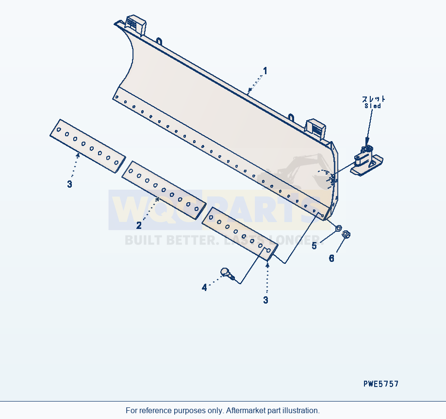 Komatsu WA380-5-SN Blade (S.P.A.P.) parts diagram