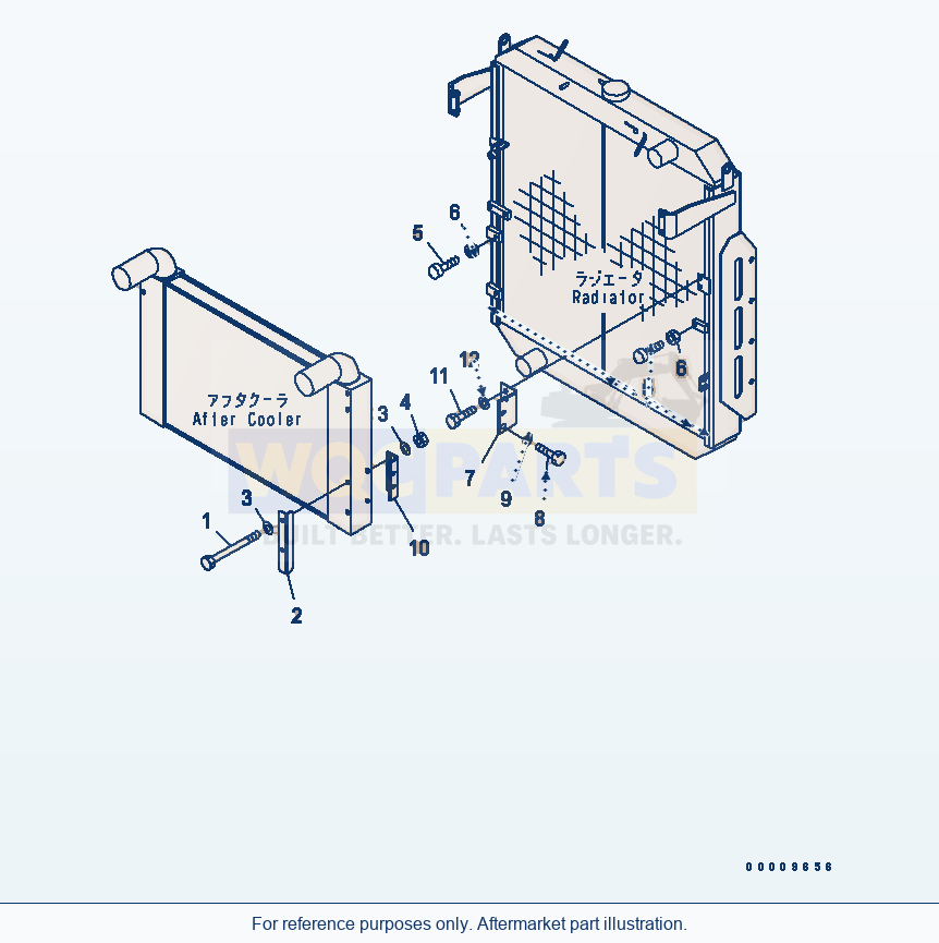 Komatsu WA380-5-TN Radiator (Lock) (For Tunnel Spec.) parts diagram