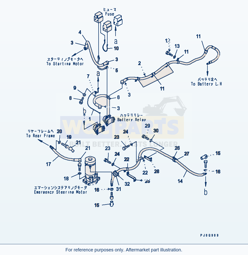 Komatsu WA380-5-TN Wiring Harness (Wire And Cable) parts diagram