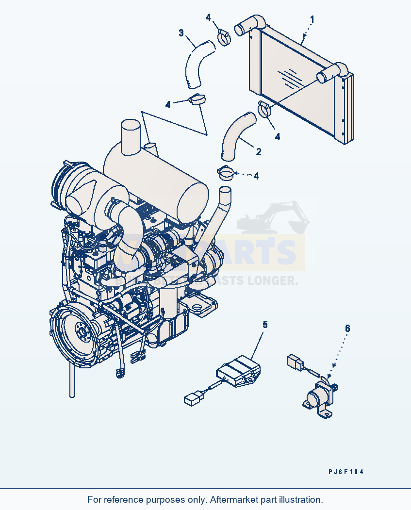 Komatsu WA380-5-TN After Cooler(#26800007-) parts diagram