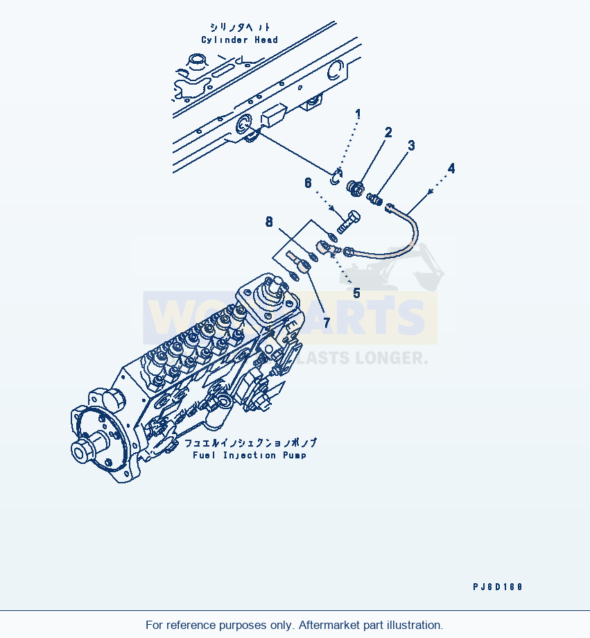 Komatsu WA380-5-TN Boost Tube parts diagram