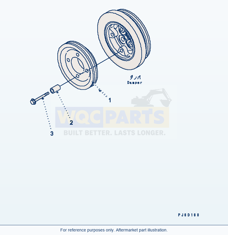 Komatsu WA380-5-TN Crank Pulley(#26800007-) parts diagram