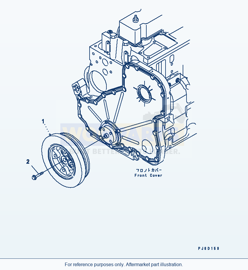 Komatsu WA380-5-TN Damper parts diagram