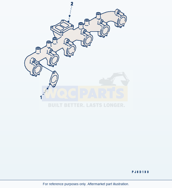 Komatsu WA380-5-TN Exhaust Manifold(#26800007-) parts diagram
