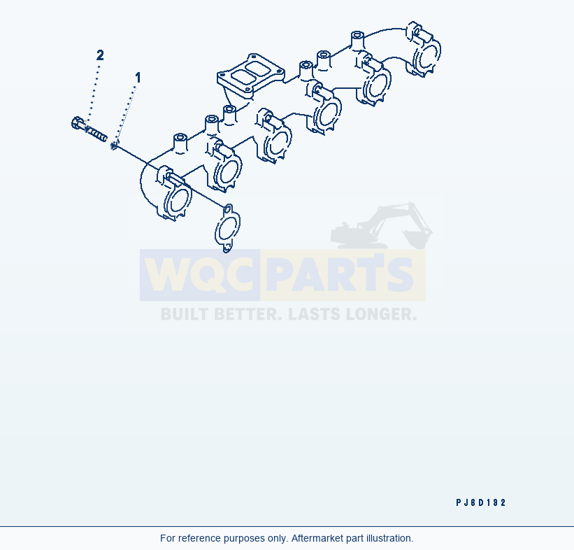 Komatsu WA380-5-TN Exhaust Manifold Mounting(#26800007-) parts diagram