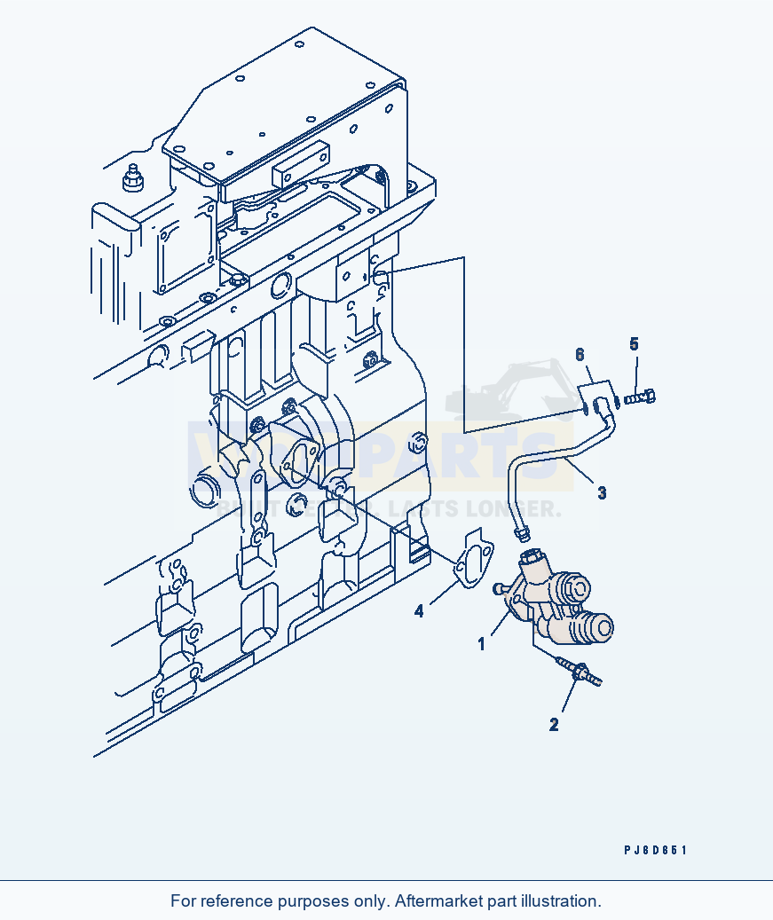 Komatsu WA380-5-TN Fuel Transfer Pump parts diagram