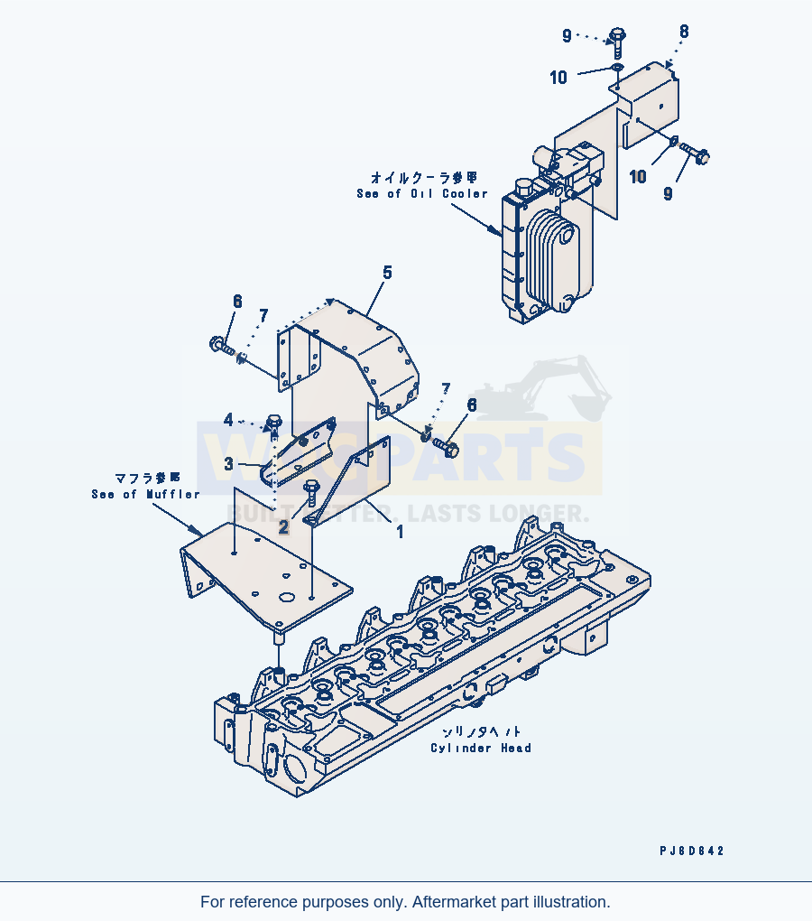 Komatsu WA380-5-TN Heat Shield(#26800007-) parts diagram