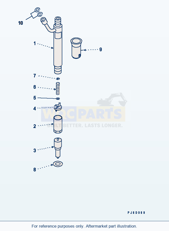 Komatsu WA380-5-TN Injection Nozzle(#26800007-) parts diagram