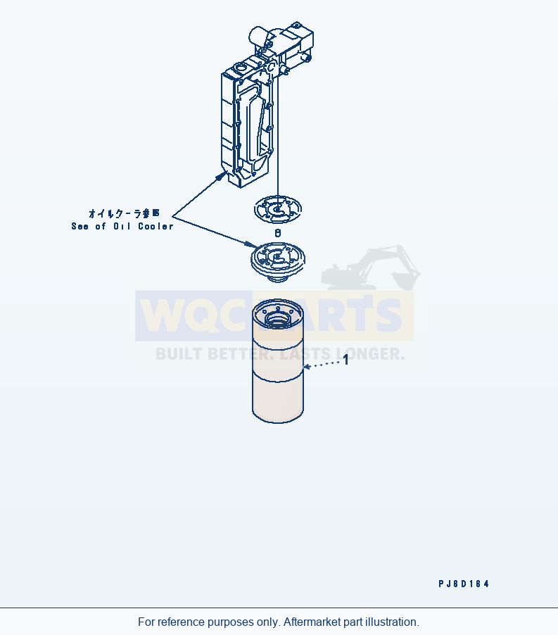 Komatsu WA380-5-TN Oil Filter(#26800007-) parts diagram