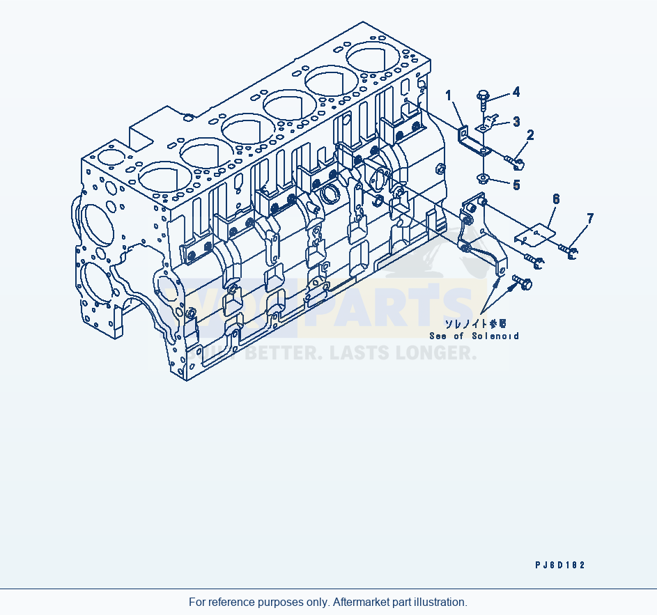 Komatsu WA380-5-TN Solenoid Mounting(#26800007-26801638) parts diagram